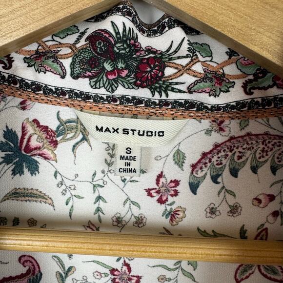 Max Studio Womens Multicolor Floral Kimono Sz S Boho Lightweight Hippie Festival - Picture 10 of 15